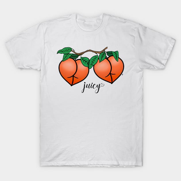 Juicy Peach butts T-Shirt by AustomeArtDesigns